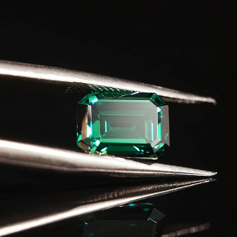 6*8mm 2ct Moissanite Stones Custom Gemstone Color Sale Wholesale VVS Cheap Price Emerald Moissanite DIY Jewelry Making