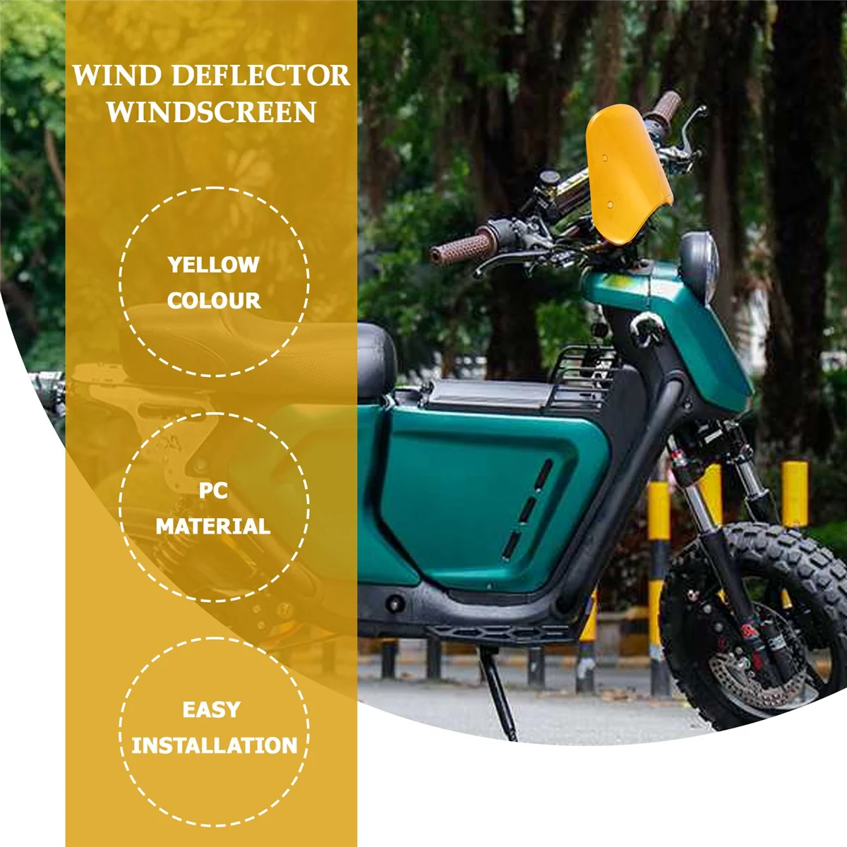 1 компл. Лобовое стекло мотоцикла 5-7 дюймов Фара Ветроотражатель Ветровое