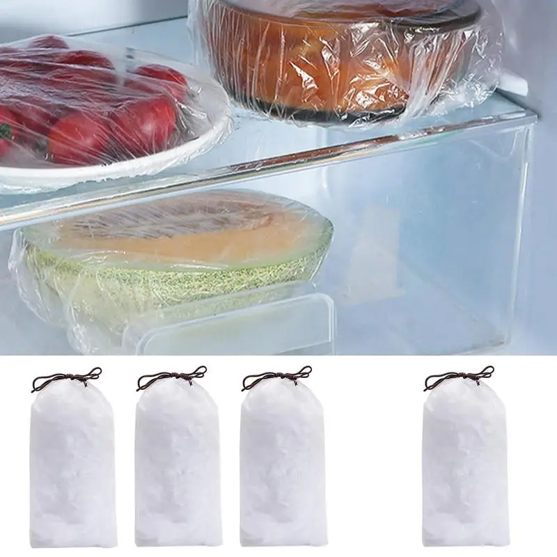

Disposable Food Cover Cling Film Wrap Vegetable Storage Bag Elastic Plastic Bag Wall Mounted Reusable Storage Film Cover