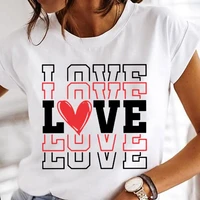 short sleeve love print women clothing fashion t shirt ladies female 90s trend cute graphic tops clothing ropa mujer t shirt