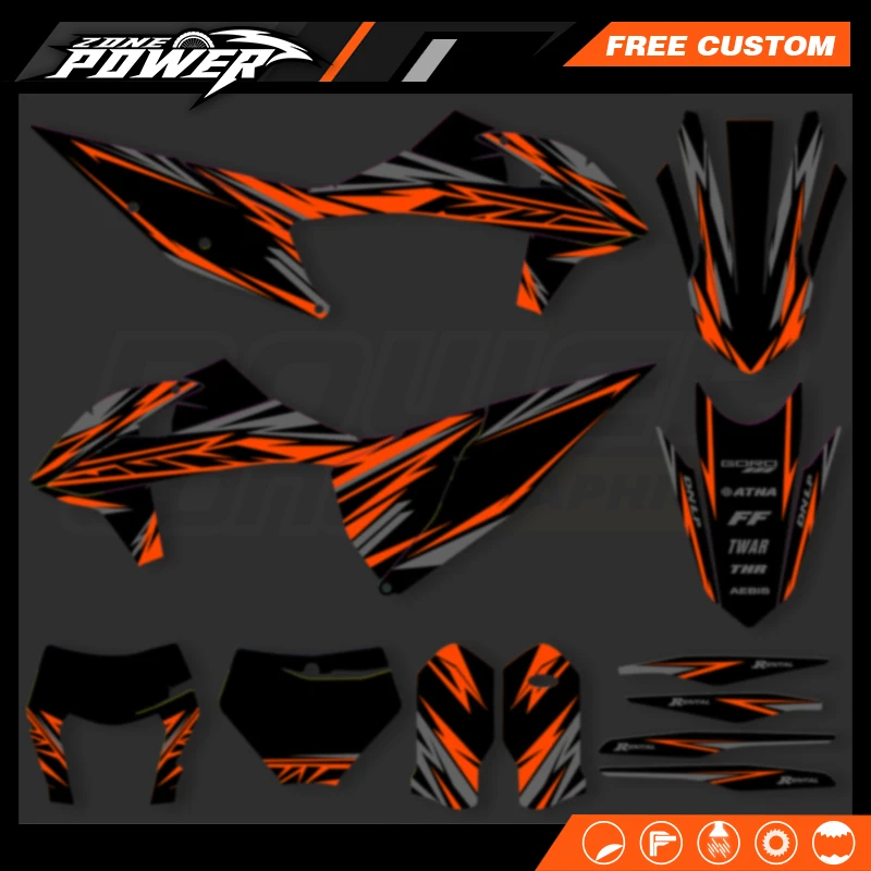 

Наборы наклеек Powerzone Custom Team Graphics для KTM EXC EXC-F XCW 2020 2021 2022 2023 SX SXF 2019 2020 2021 2022 136