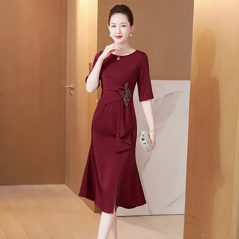 Yourqipao Chinese Wedding Evening Dresses Mother of The Bride 2023 Party Gowns Formal Improvment Cheongsams Clothing Hanfu Dress