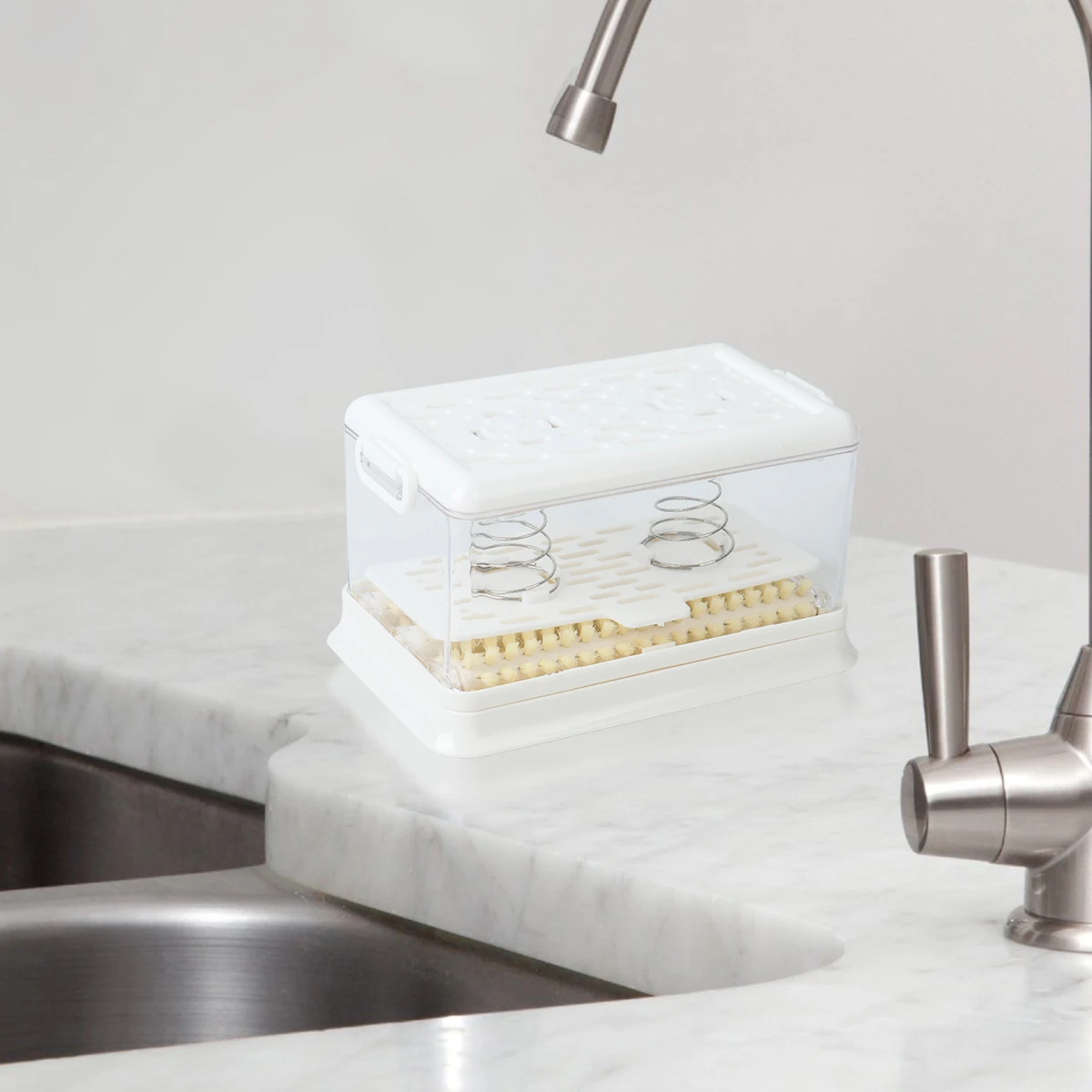 Подставка для мыла коробка хранения с крышкой кистей инструмент стирки без