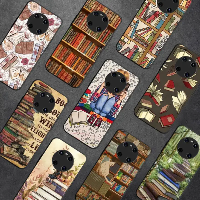 

RuiCaiCa Read Books illustration Phone Case For Huawei Y 5 Y62019 Y52018 Y92019 Luxury funda case for 9prime2019