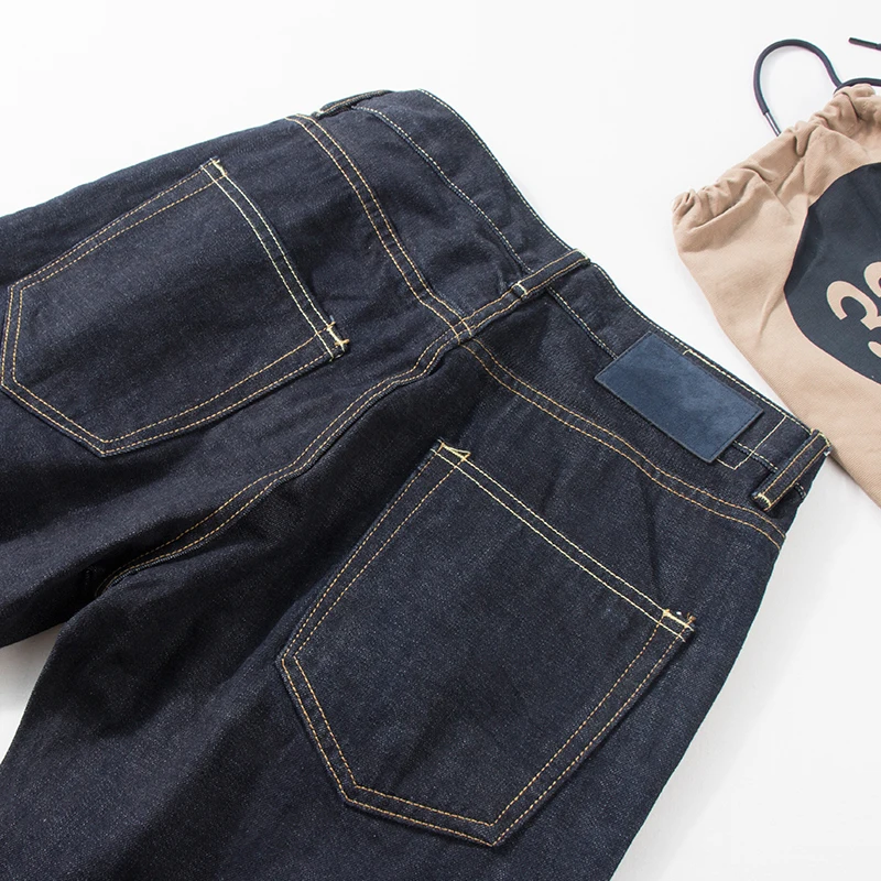 New Chi Er hundred match small straight loose casual pants trend original cow retro primary color jeans and trousers