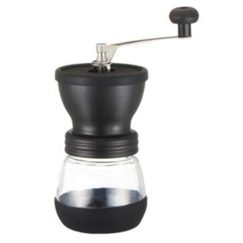 

Manual Burr Coffee Bean Grinder With Fortified Glass Storage Jar Durable Cafe Bean Mill Coffee Maker Kitchen Tools