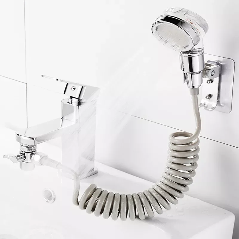 

Flexible Faucet Extended Shower Head Bathroom Kitchen Basin Tap Adapter Splitter Set Water Diversion Shower For Beauty Salon