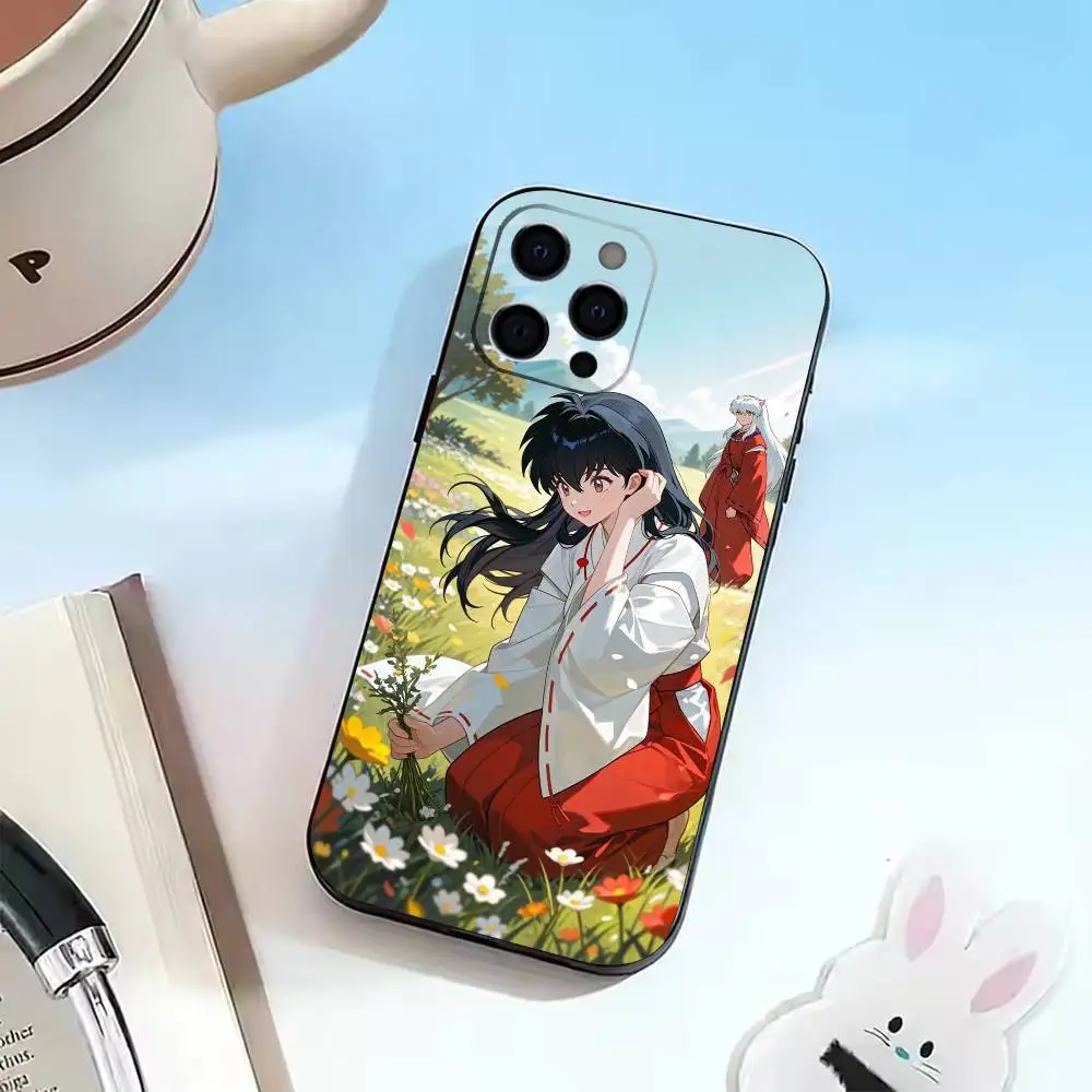 Фото Чехол для телефона Tragic Miko Kikyo для iPhone 16, 17, 14, 13, 12, 11 Plus, Pro Max, XS, мягкий черный силиконовый чехол №3