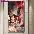 Полностью квадратнаякруглая Алмазная вышивка, популярное мультяшное искусство, благословения от небесных чиновников, алмазная картина для творчества влюбленных TT6555