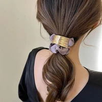 women hair ring metal arched hair scrunchies ponytail holder korean style hair rope hair accessories for girls gift