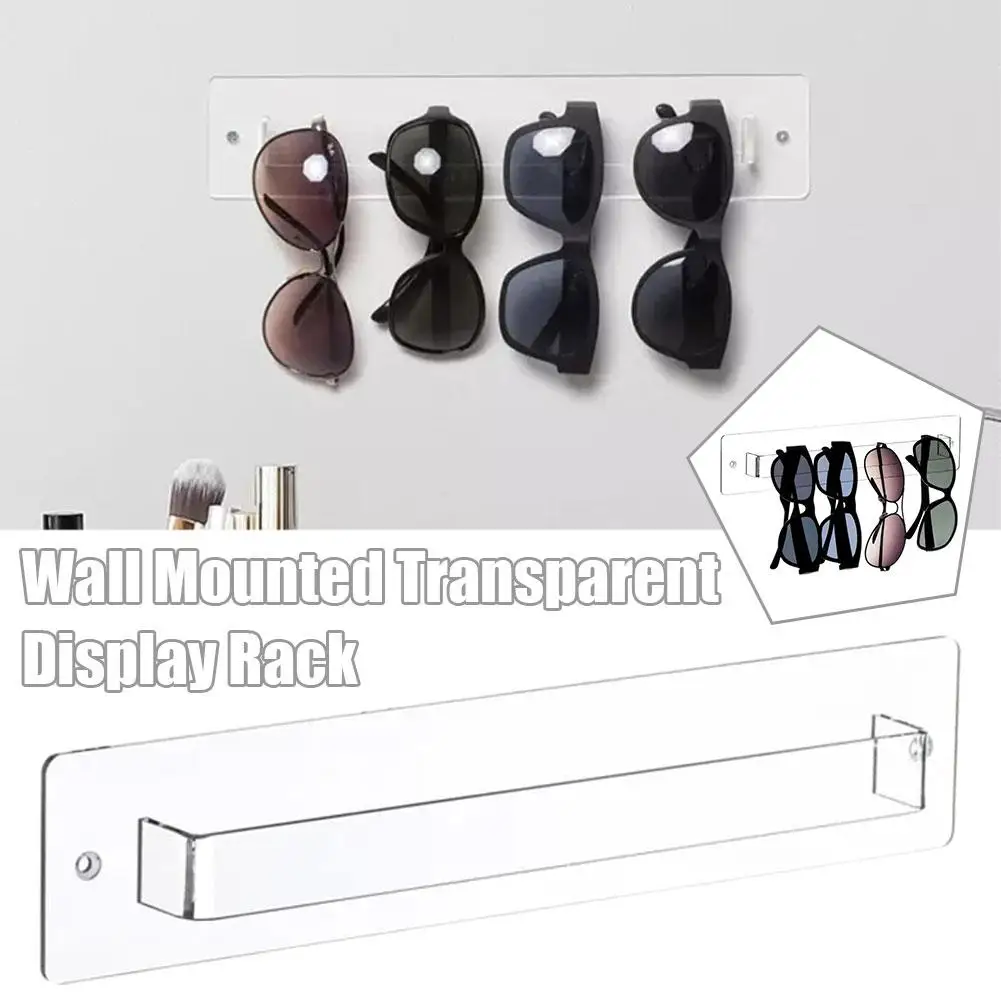 

Simple Wall Mounted Acrylic Sunglasses Organizer Storage Eyeglasses Holder Hanging Eyewear Display Rack Jewelry Shelf