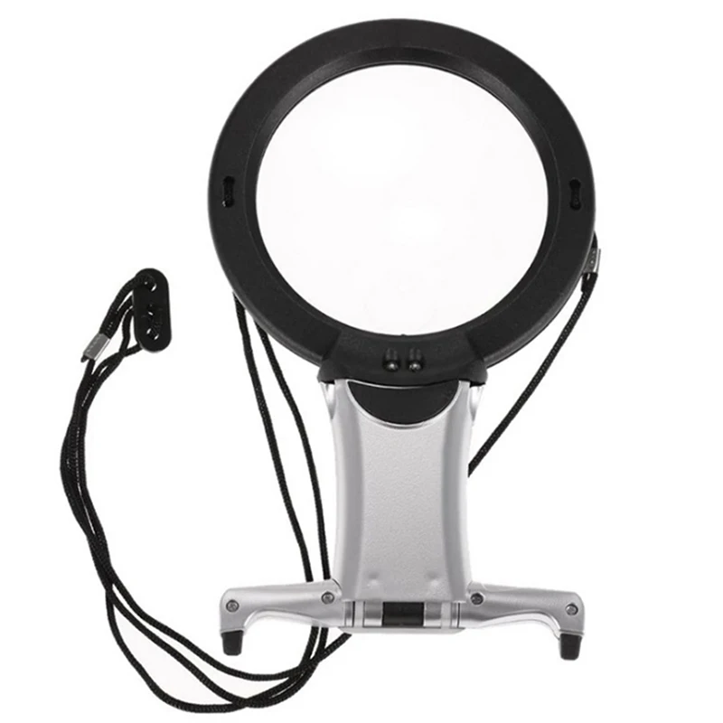 

Hands Free Chest Rest LED Magnifier, Neck Wear Visual Aid Illuminated Magnifying Glass For Low Vision & Visually Impaired Senior