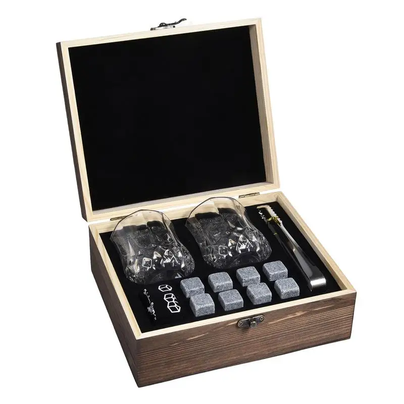 

Chilling Stones Beverage Chilling Stones Whiskey Gift Set Freeze Whiskey Enjoy Flavor With Hard Granite Material For Celebration