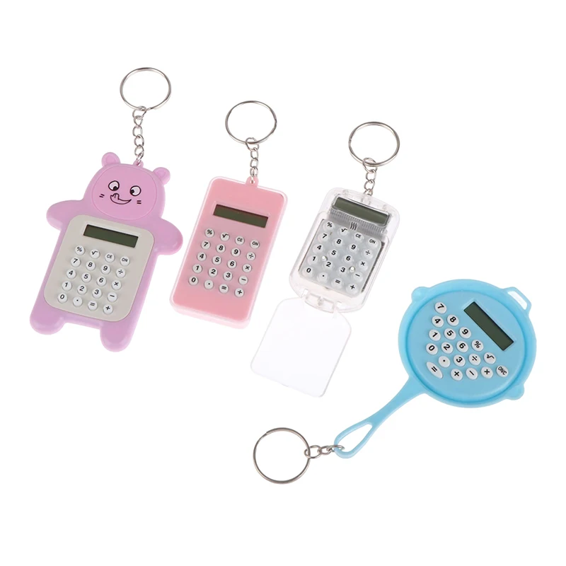 

Женский калькулятор, портативный милый калькулятор, карманная сковорода с мультяшным медведем, милые аксессуары для офиса