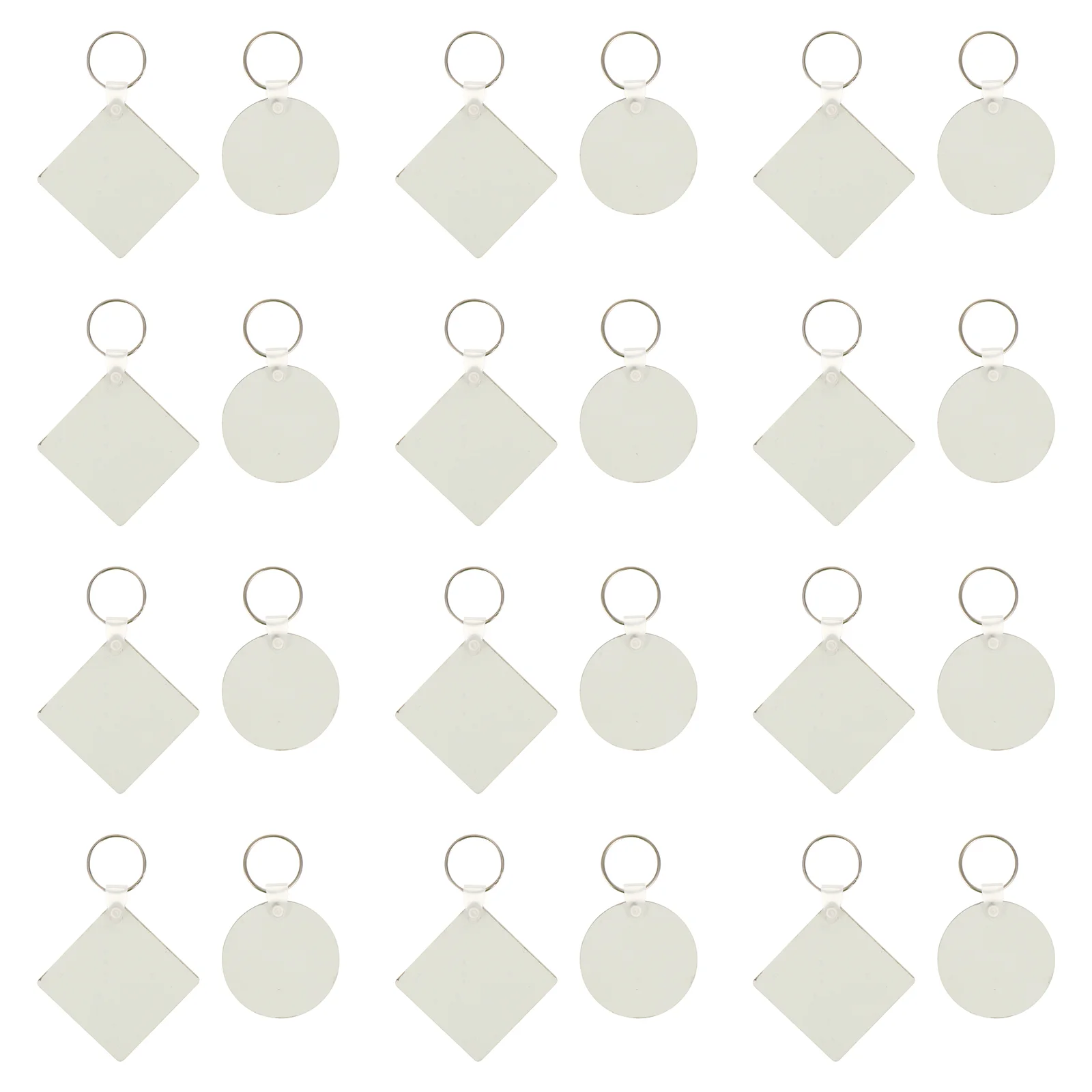 

24pcs Sublimation Blanks Keychains Board Heat Transfer Keychains for DIY