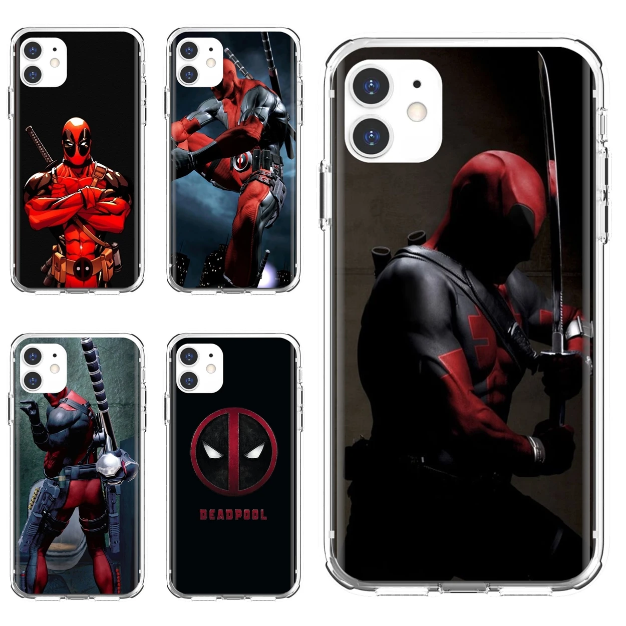 

For iPhone 10 11 12 13 Mini Pro 4S 5S SE 5C 6 6S 7 8 X XR XS Plus Max 2020 Deadpool Super Hero Wallpapers Silicone Shell Cases