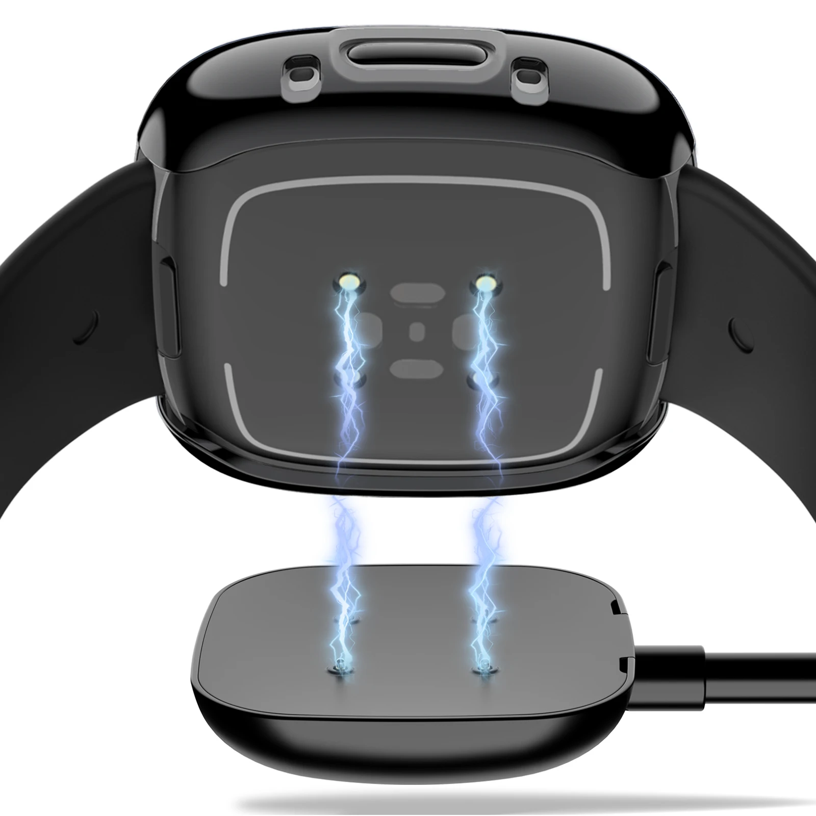 Soft TPU Full Cover Case For Fitbit Versa 2/Versa 3/Versa 4 Screen Protector Case Plated Bumper Cover For Fitbit Sense 2/Sense