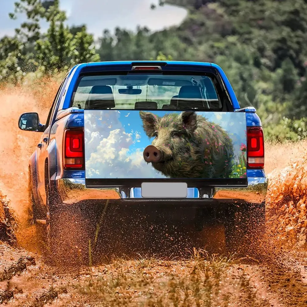 Небесное облако цветок дикий кабан принт хвост автомобиля багажник защита Vinly