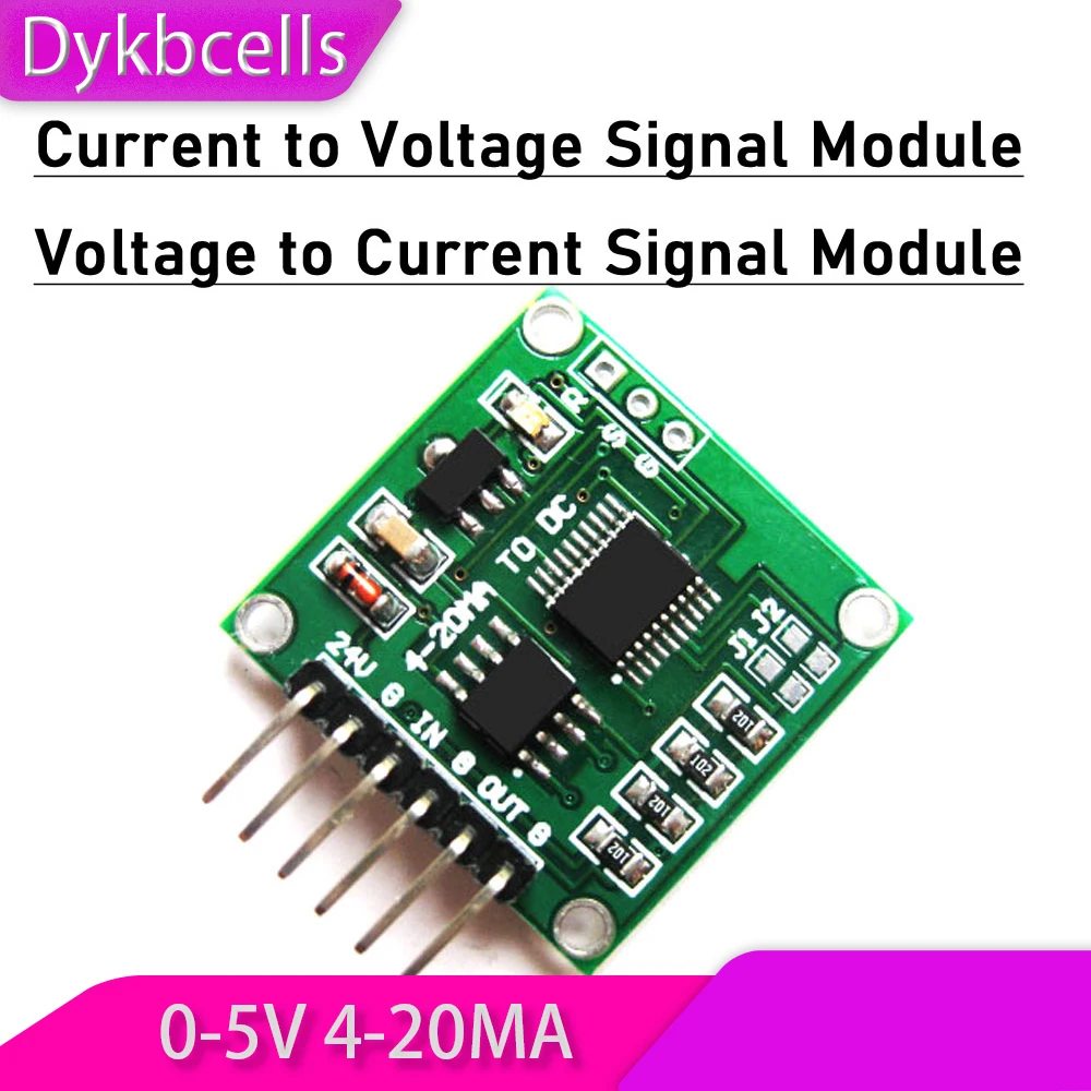 

Dykbcells 0-5V 4-20MA Voltage to Current / Current to Voltage Signal Module Linear Conversion Transmitter Module