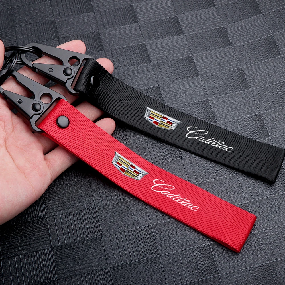 

1PC Keychain Lanyard Cotton Streamer Bag Pendant Key Chain For Cadillac Escalade CTS ATS SRX STS XT5 XT4 XT6 XTS Auto Styling