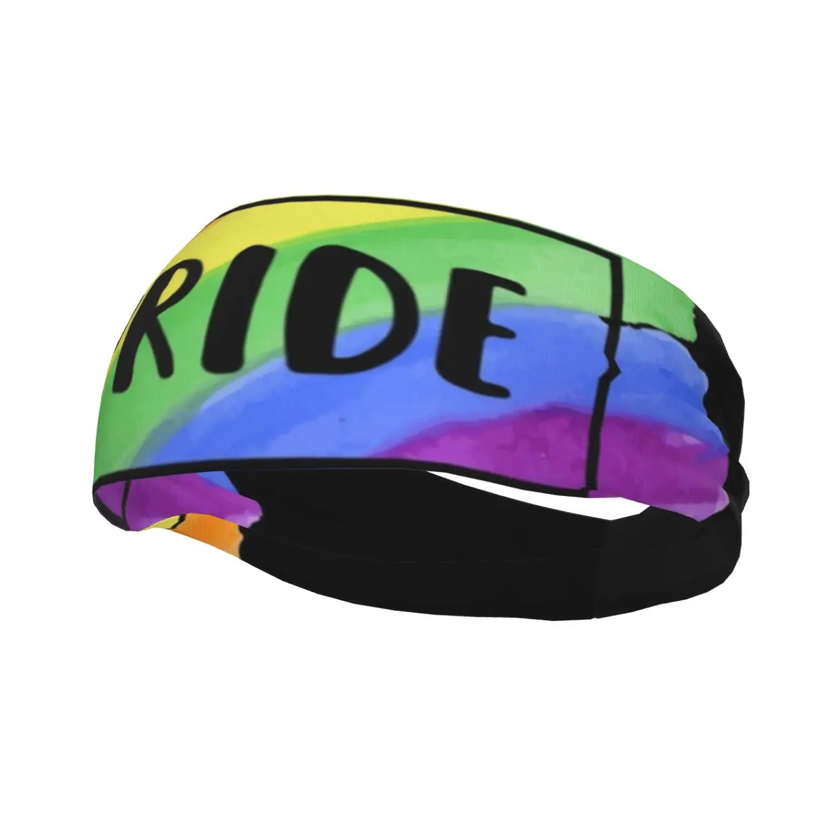

LGBT Men Sweatband Headband Stretch Elastic Cycling Yoga Hair band Gay Pride Rainbow Queer Asexual Sweat Bandage Sports Safety