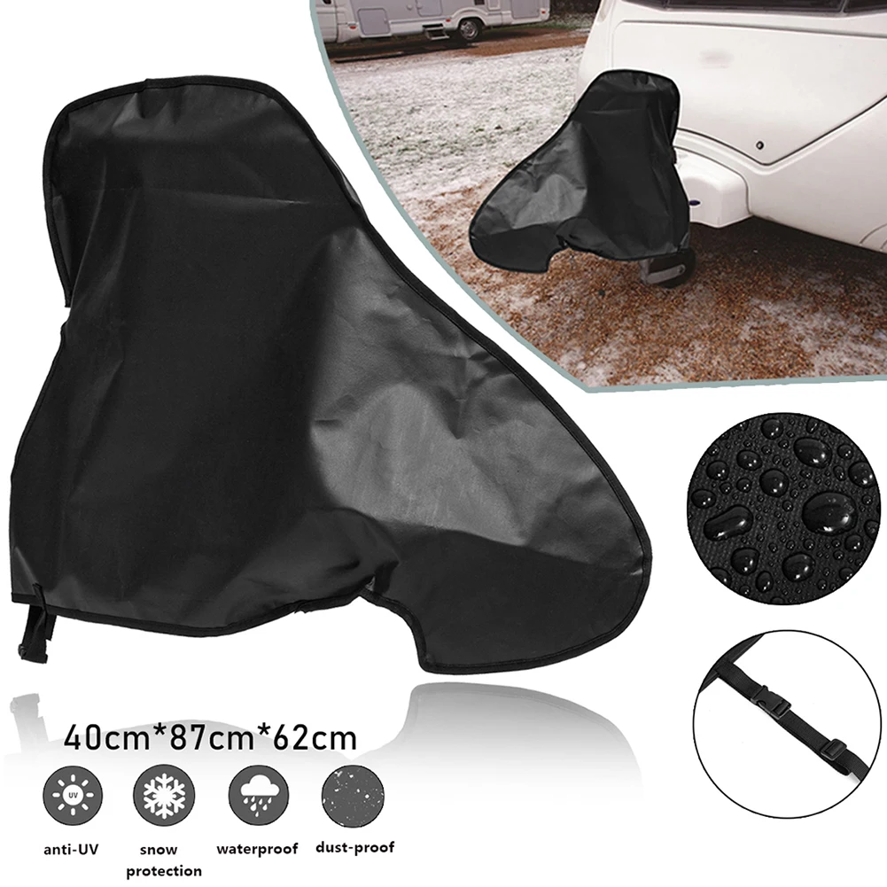 

PVC Caravan Hitch Cover UV Protection Trailer Tow Ball Coupling Lock Cover Dustproof RV Caravan Trailer Towing Cover Accessories
