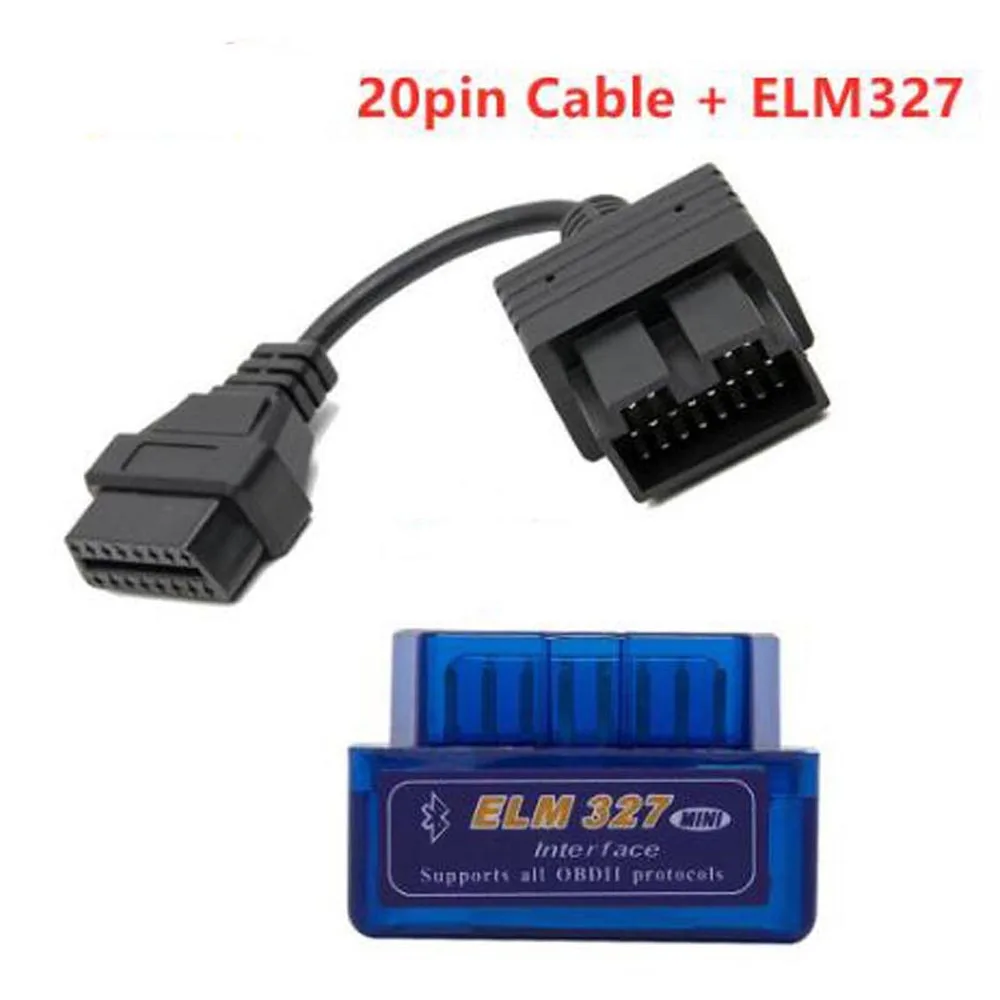 Mini ELM327 V2.1 Bluetooth OBD2 Соединительный кабель для Kia 20 pin Автомобильный сканер