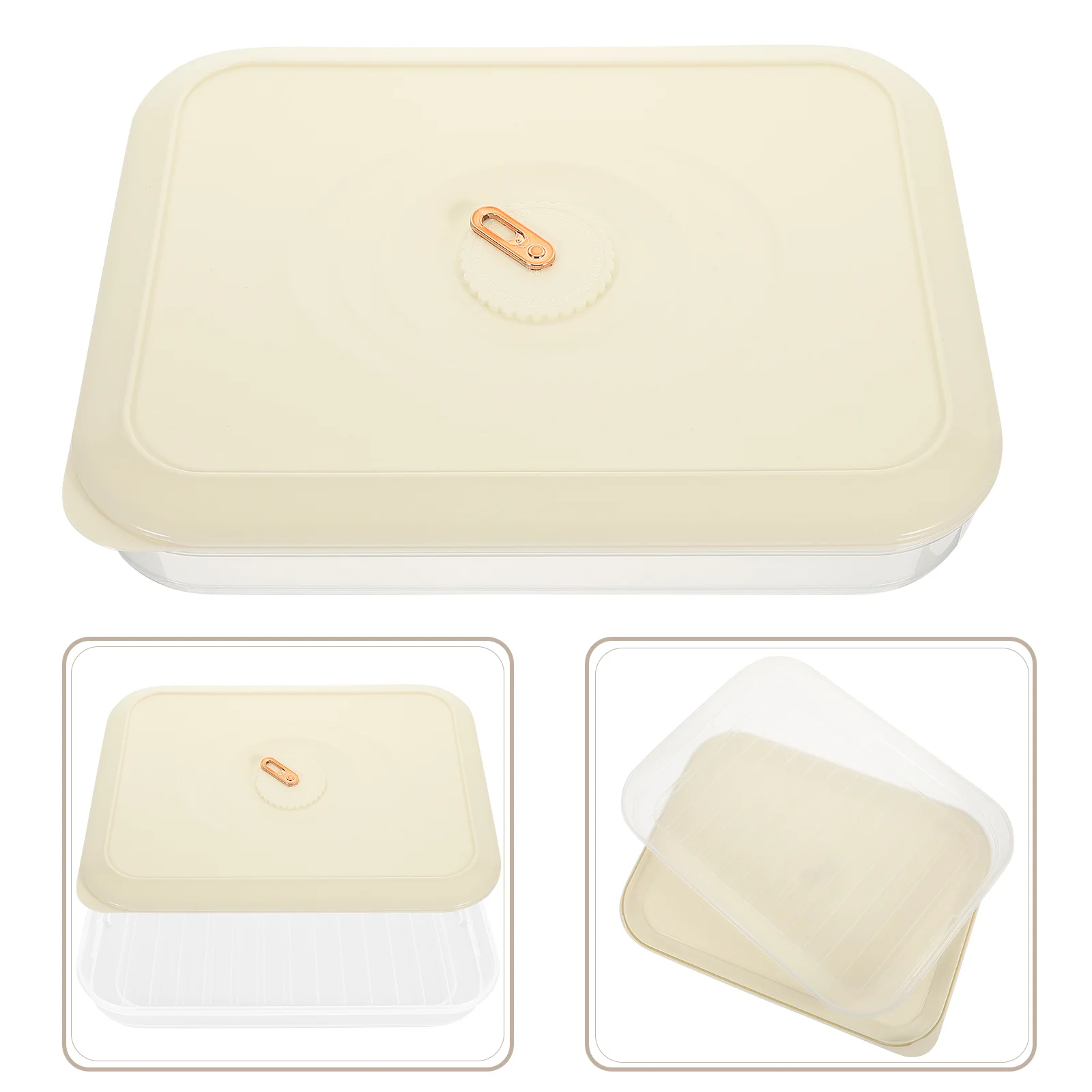 

Dumpling Box Fridge Storage Container Freezer Refrigerator Organizer Tray Kitchen Wonton Bin Containers Dumplings Holder Bins