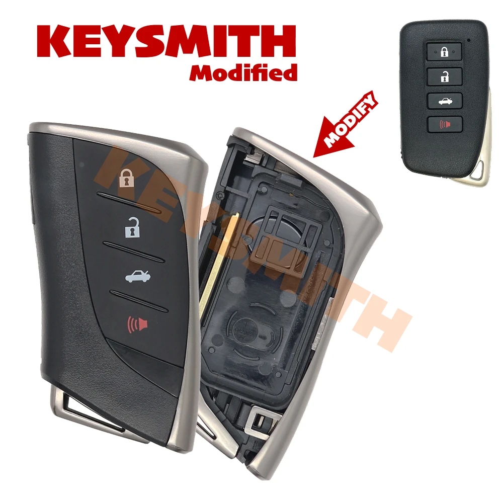Фото Умный ключ-брелок KEYSMITH с дистанционным управлением, модифицированный, для Lexus NX 200, NX300H, RX 350, 450H, ES 350, ES 300h (корпус брелока) №2