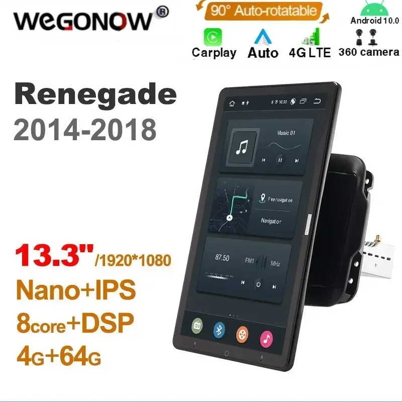 13 3-дюймовый 1920*1080 Ownice Android 10.0 для Jeep Renegade 2014 2016 2017 2018 автомобильное радио