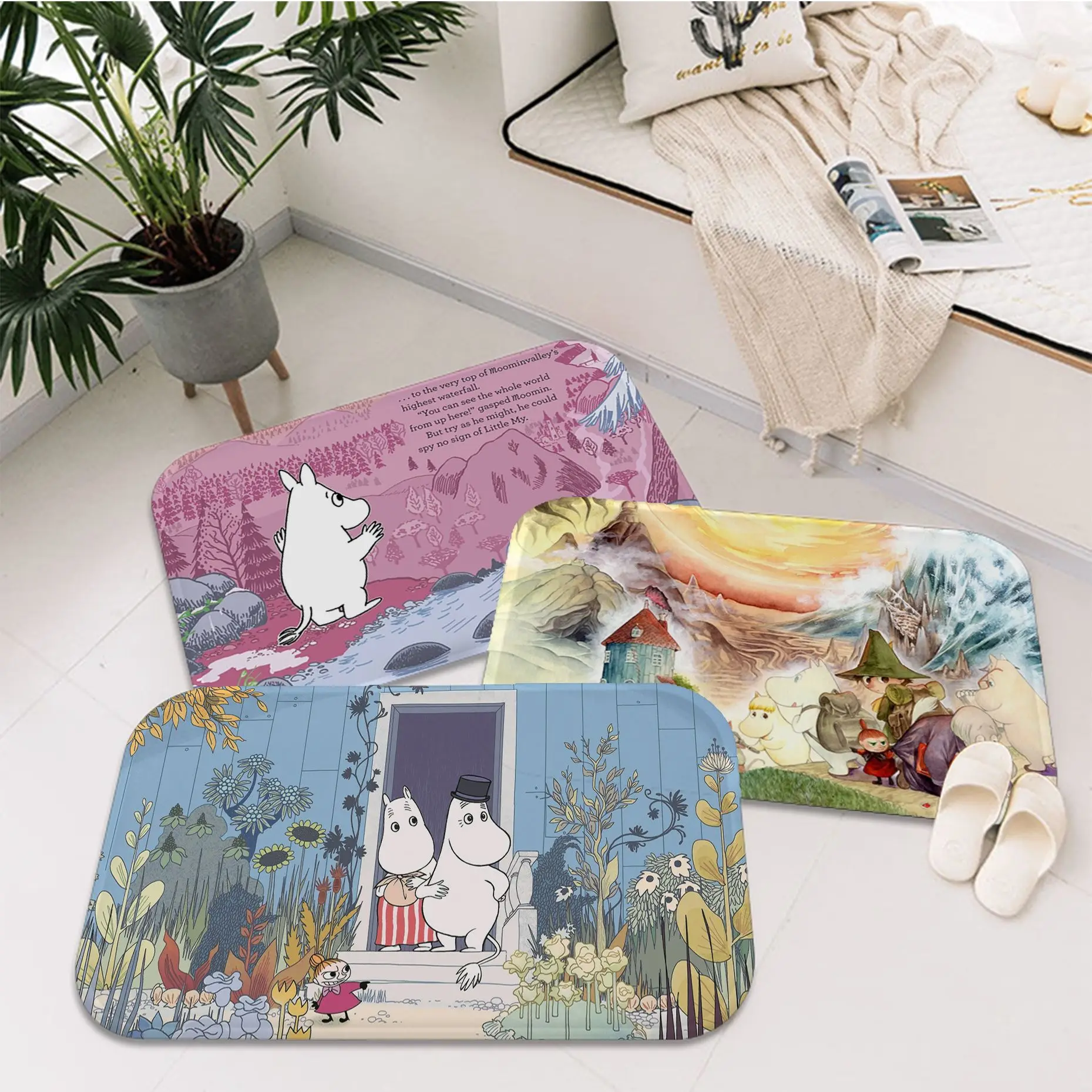 Дверной коврик BANDAI Moomin недорогой Противоскользящий современный гостиной