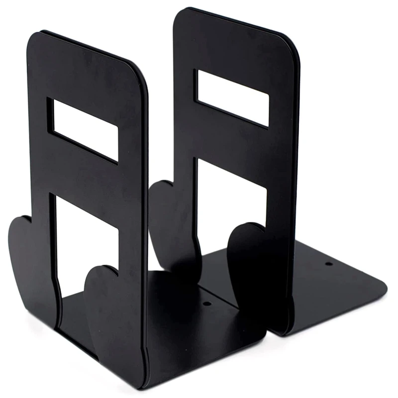 

Bookends Black,Decorative Metal Book Ends Supports For Shelves For Shelves Office Decorative, Non Skid Book Stopper