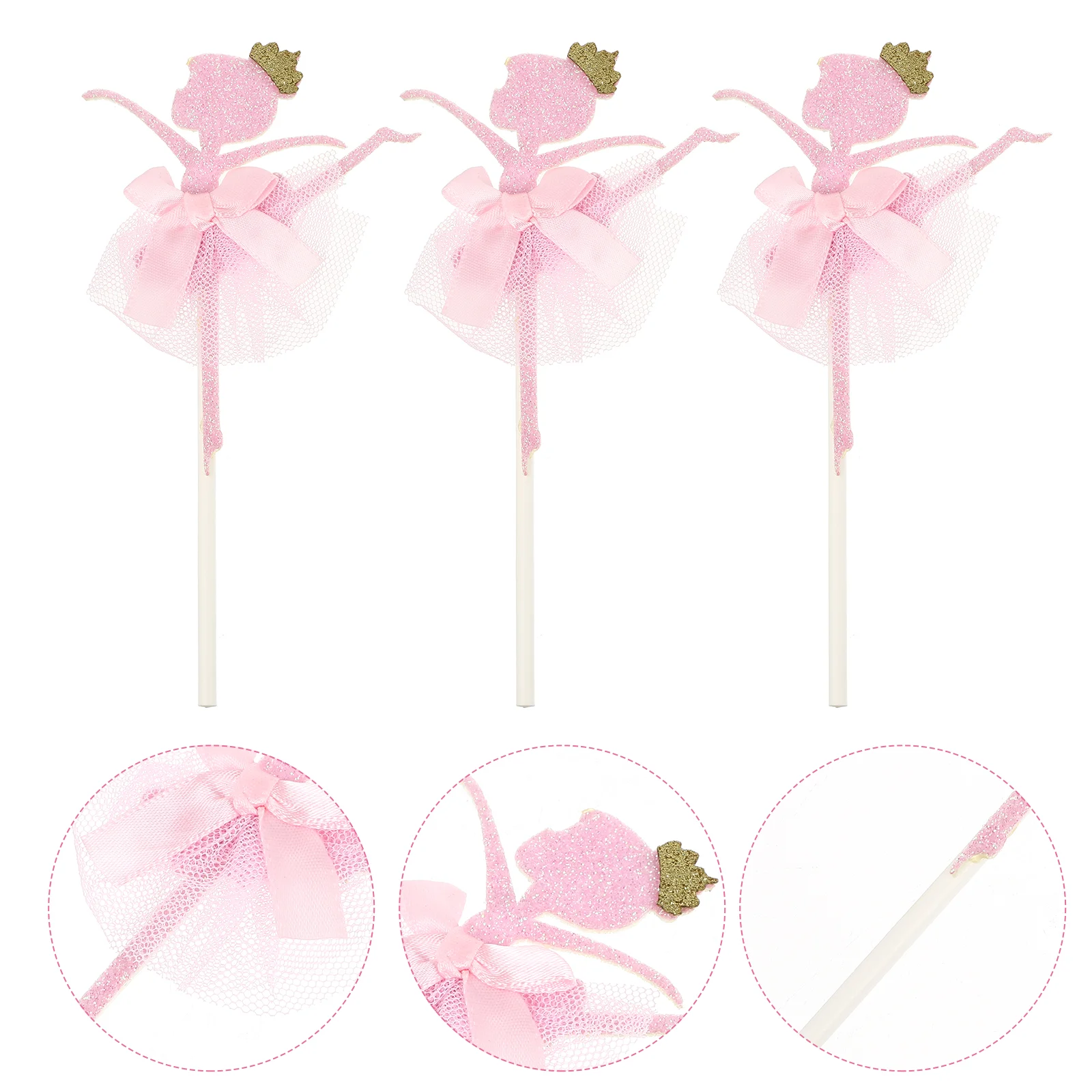 

12pcs De Bautizo Para Niño Ballet Cake Topper Wedding Decoration for Ballet Dancing Birthday Party Wedding Cake