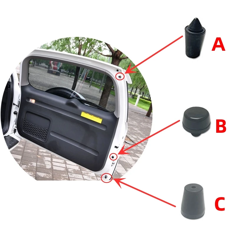 3PCS Rear Tailgate Damping Stopper Block Rubber Buffer Pad For