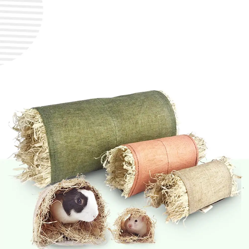 

Bunny Guinea Pig Pet Grass Nest Tunnel Toy Drilling Toys Pet Supplies For Rabbit Docking Golden Bear Guinea Pig Chinchilla