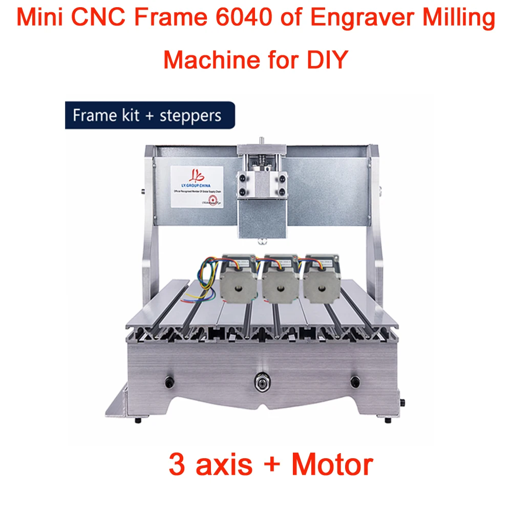 Мини-фрезерный станок с ЧПУ LY 6040, держатель для гравировального станка с мотором 600x400 мм, для фрезерного и сверлильного оборудования с ЧПУ «сделай сам»