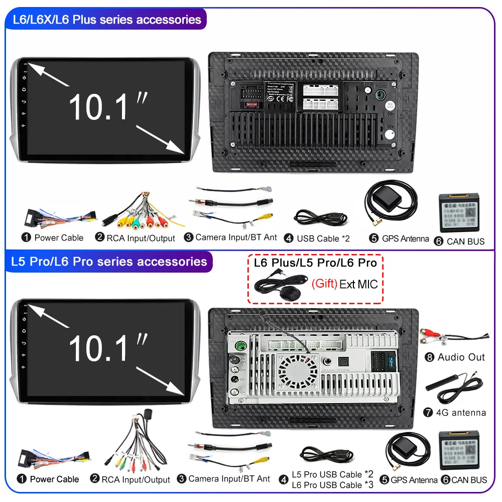 Автомагнитола LEHX Pro Android 11 2DIN Stereo для Peugeot 2008 208 Series 2012-2018 Car Multimedia Navigation GPS Carplay Radio DVD on.