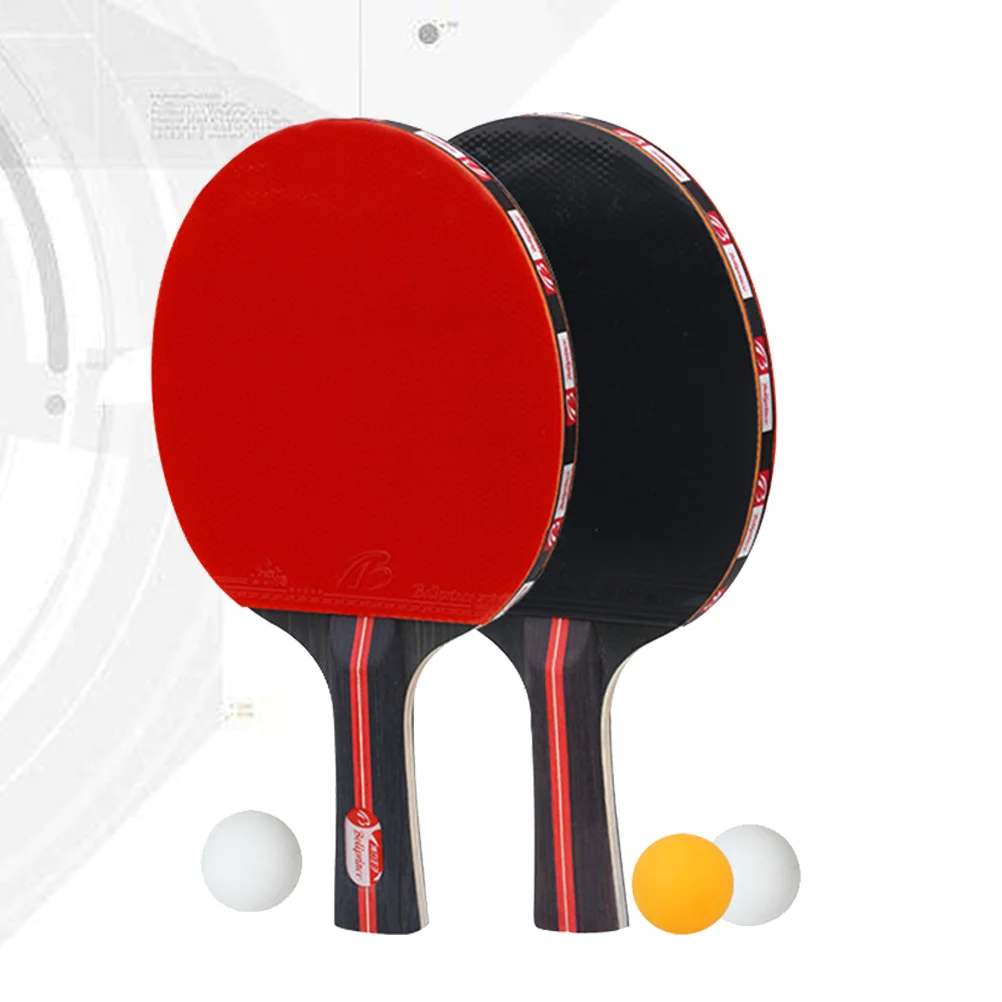 

Table Tennis Racket Horizontal Suit Shot Beginner Training Ping-pong Board Table Tennis Racket Set Two Shot Three Balls