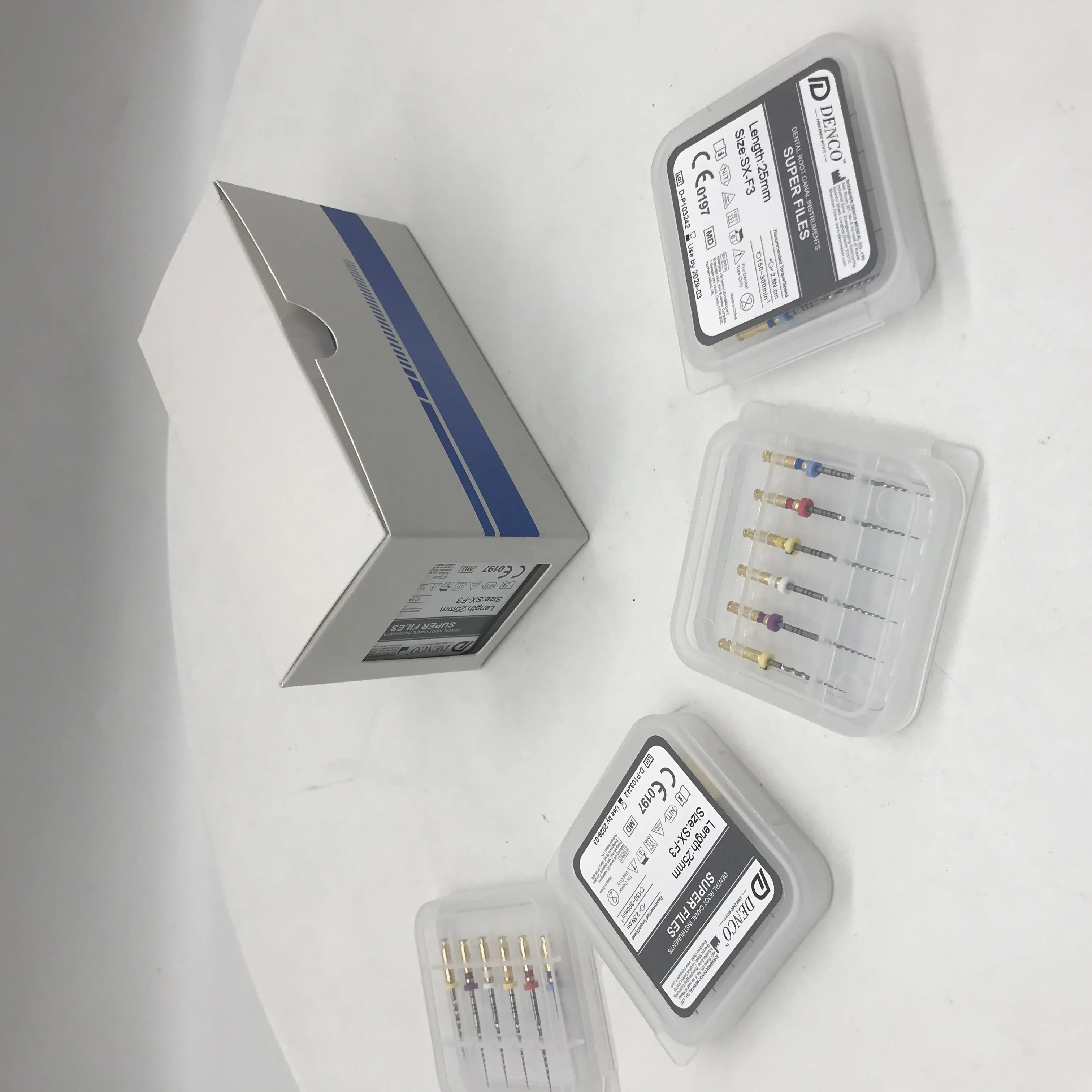 Фото Одобренные CE приборы для корневых каналов, суперфайлы Denco Blue Niti, суперфайлы, 10 маленьких/больших коробок №1