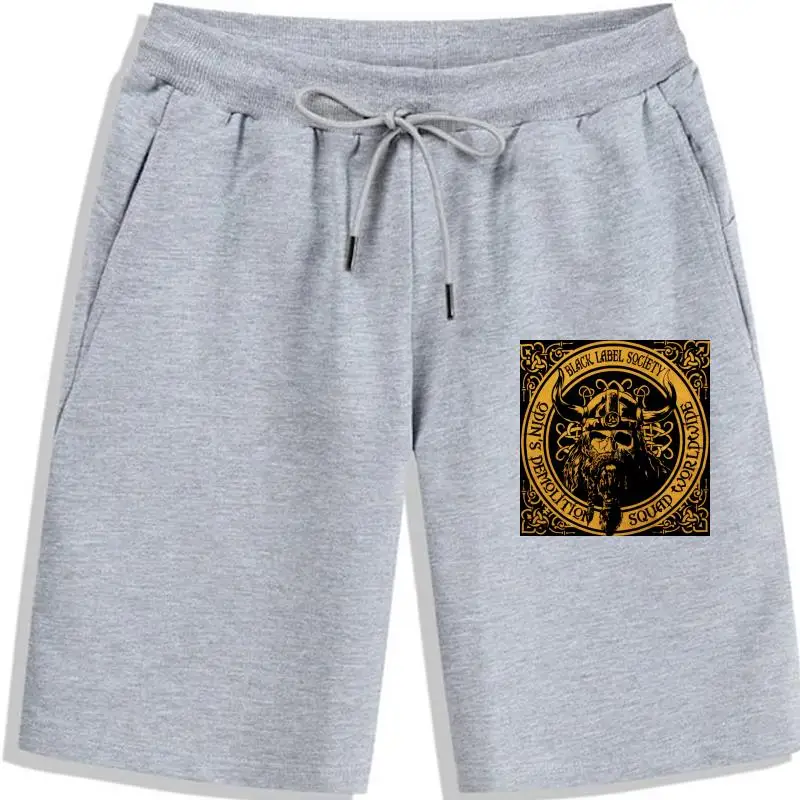 

LEQEMAO BLACK LABEL SOCIETY BLS Odin Demolition Squad Men Shorts Navy NEW Pure cotton Cotton Men's Shorts Fashion