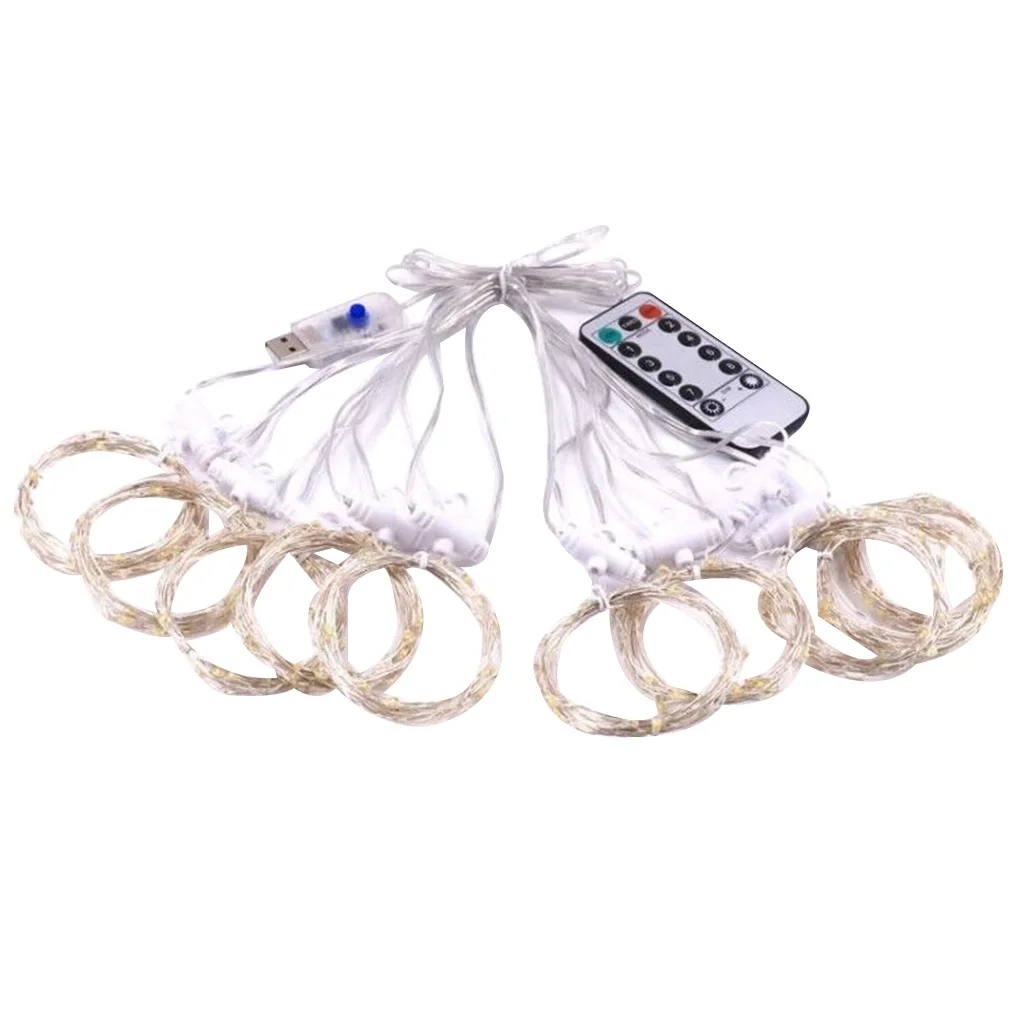 

3x3m 300 LED Curtain Fairy String Lights Hanging Backdrop Wall Lamp Wedding Xmas Party Decorations USB Power Global Use