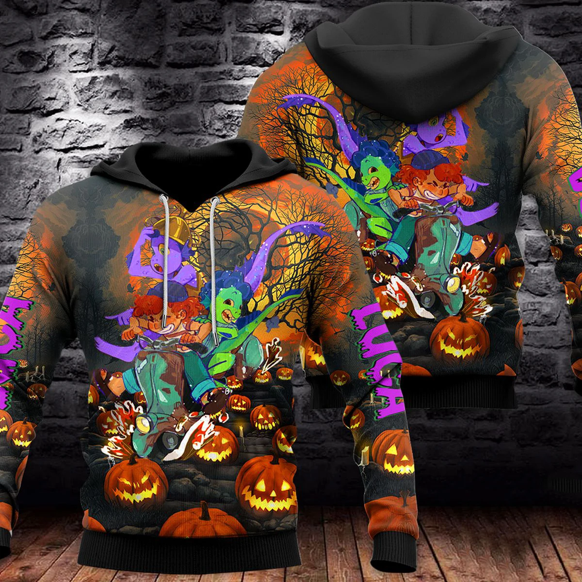 

Creepy Black Orange Halloween Hoodie 3D All over Print Hoodies Men Sweatshirt Unisex Streetwear Pullover Casual Tracksuits