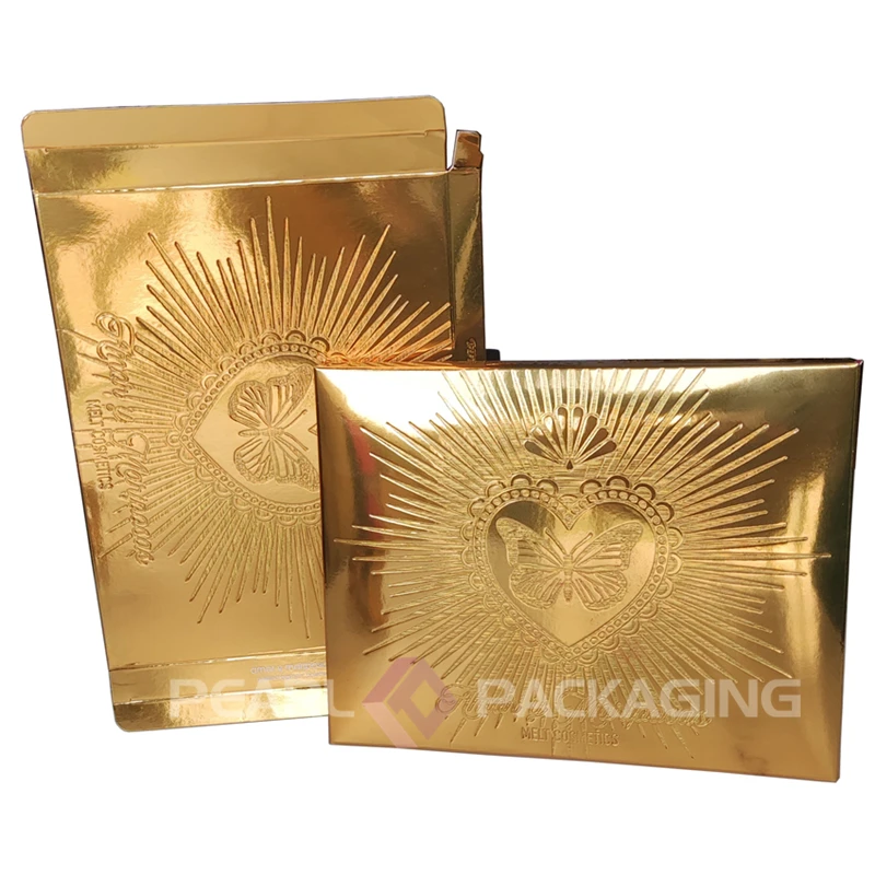 Custom Tuck-End Holographic Glossy Gold Paper Gift Box