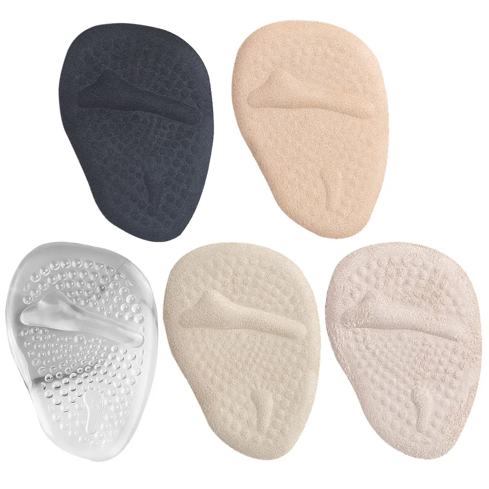 

5 Pairs Half Size Pad Fore Shoe Pads Boot Insoles Absorb Sweat Fore-foot Pain Relief Cushion Jp Velvet Filler