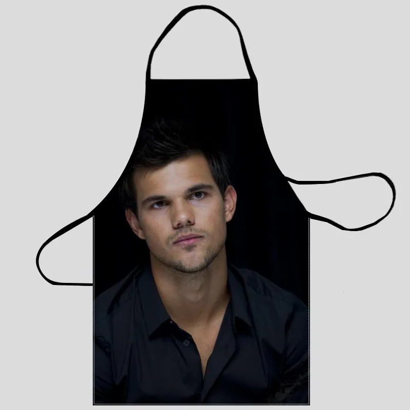 

Новинка, фартук Taylor Lautner, Кухонные фартуки для женщин, ткань Оксфорд, чистящие передники, домашнее приготовление еды