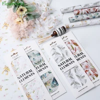 20pcslot natural elements printed tissue paper diy flower bouquet wrapping paper sydney paper floral gift painted crafts