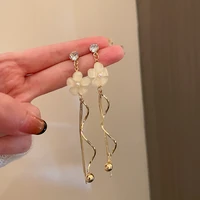 long tassel drop earrings female retro temperament geometric hollow pendant earrings fashion simple metal vintage jewelry