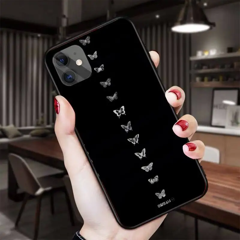 Прекрасный чехол для телефона с изображением бабочек для iPhone 11 12 13 Pro Max 5s 6s 7 8 Plus X Xr Xs Se 2020 Mini Cover