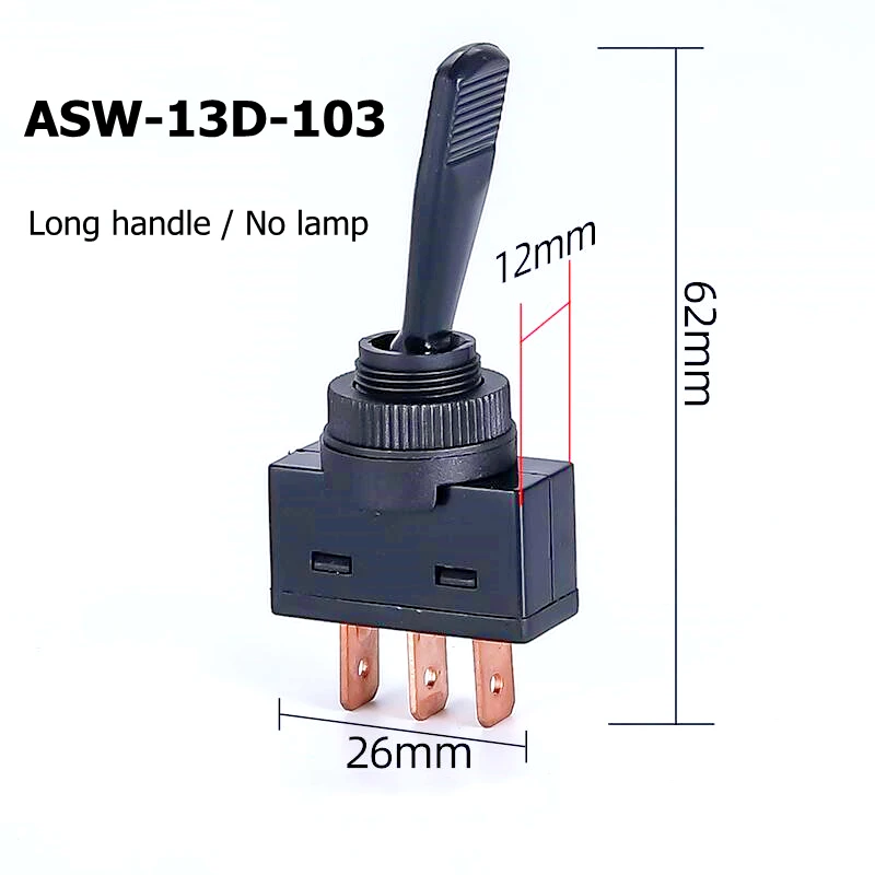 

Автомобильный тумблер, 3 контакта, ВКЛ-ВЫКЛ с лампой 12 В 20 А, светодиодсветильник лампочка ASW-14D ASW-13D/103