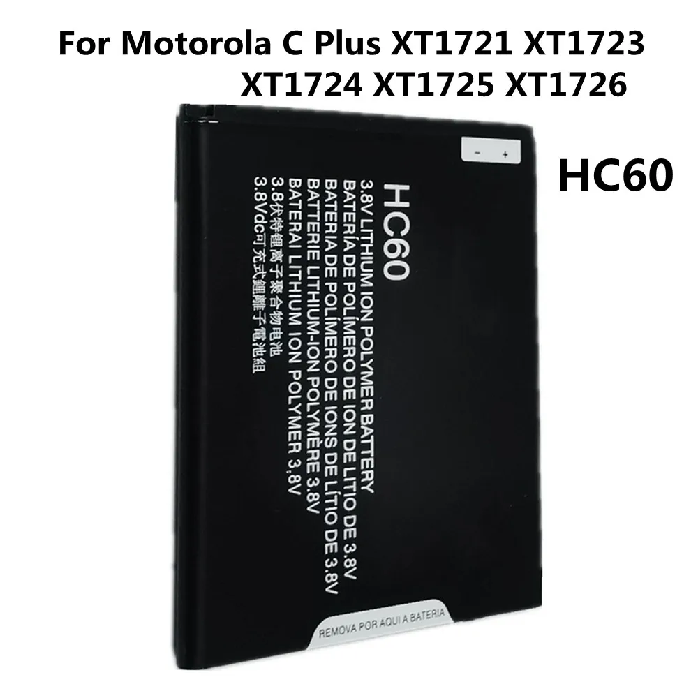 Новый аккумулятор для телефона HC60 для Motorola Moto C Plus Dual SIM XT1721 XT1723 XT1724 XT1725 Сменные литиевые батареи для смартфона